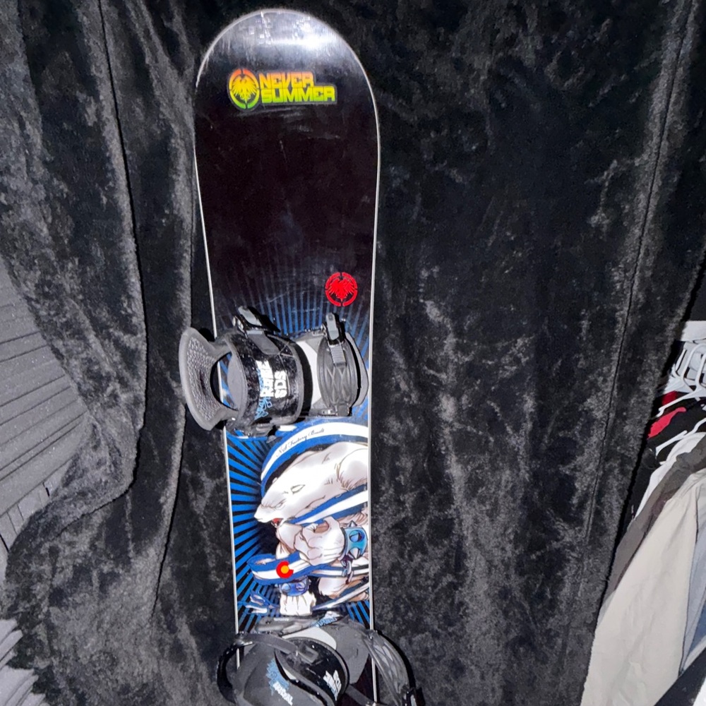 Never Summer Snowboard with Graphic Design